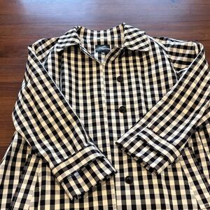 Black and White Checkered Spring Coat